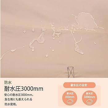 JIYUNII タープ 防水タープ 日除けシェード 3000ｍｍ耐水圧 キャンプ Amazon | JIYUNII タープ 防水タープ 日除けシェード 3000mm耐